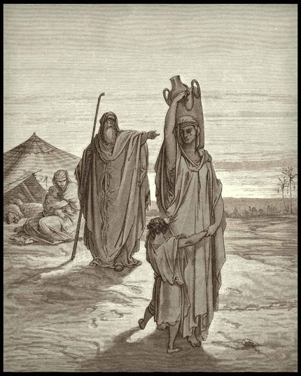 Abraham sends hagar and ishmael away