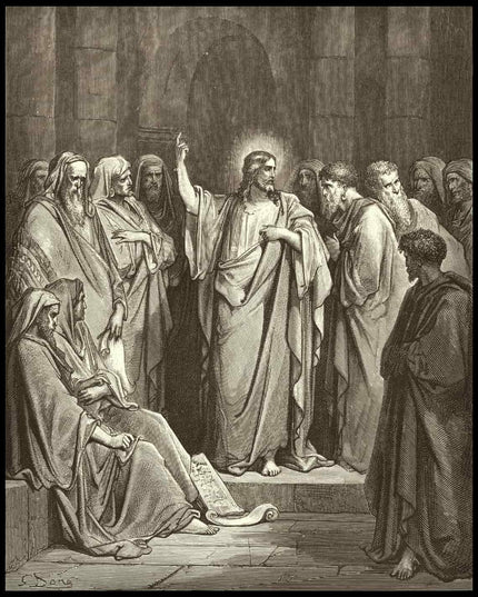 Jesus preaches in the synagogue