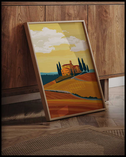 Tuscany Illustration Poster