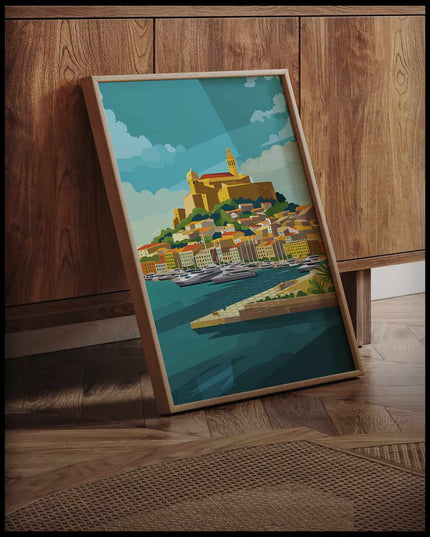 Marseille Travel Illustration Poster