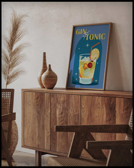 Gin Tonic Cocktail Poster