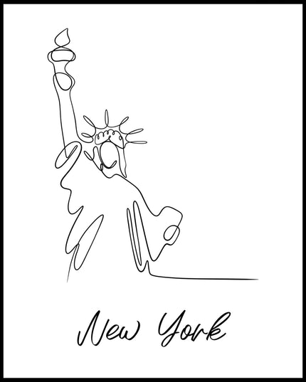 New York Line-Art Poster