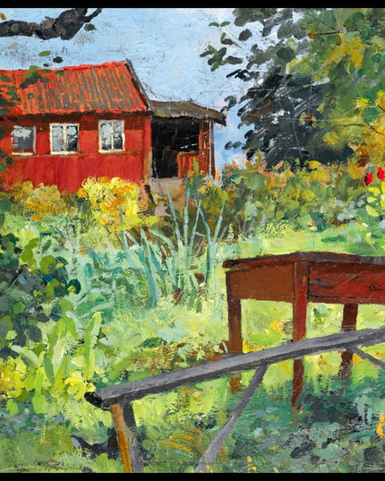 Garden with a Red House