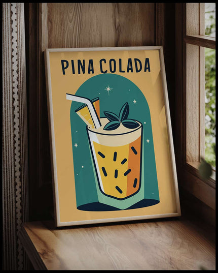 Pina Colada Cocktail Poster