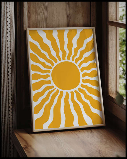 Sun Retro Poster