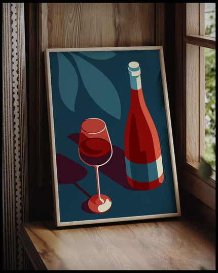 Wine Tasting Illustration Poster