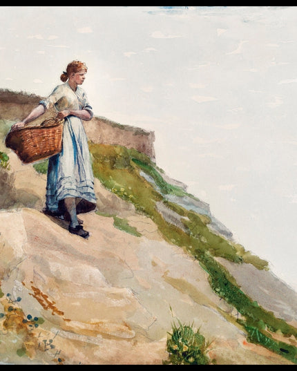 Girl Carrying A Basket