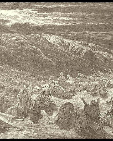 The giving of the law on mount sinai